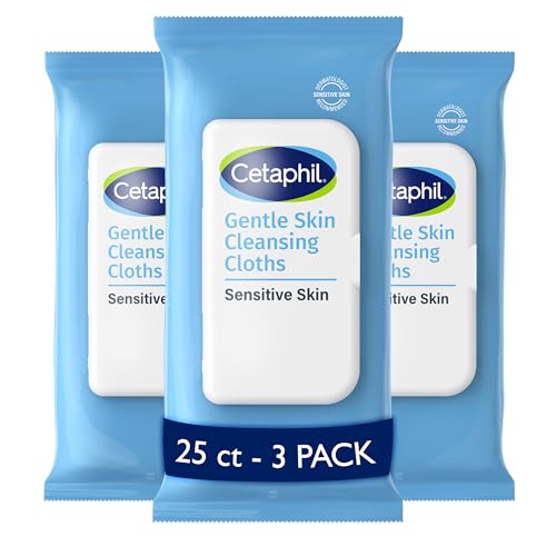 Toallitas Limpiadoras Cetaphil para Cara y Cuerpo, Paquete de 3 (25 Piezas), Suaves para Piel Seca y Sensible, Cierre Flip Top, Ideal para Gimnasio y - imagen 3