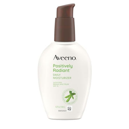 Hidratante Facial Aveeno Positively Radiant con Protector Solar SPF 15, Extracto de Soja para Mejorar el Tono y Textura de la Piel, 4 FL OZ - imagen 4