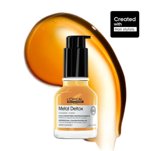 L'Oréal Professionnel Paris Aceite Sin Enjuague Metal Detox - Desintoxica, Previene Daños y Prolonga el Color del Cabello con Brillo, Para Todo Tipo - imagen 1