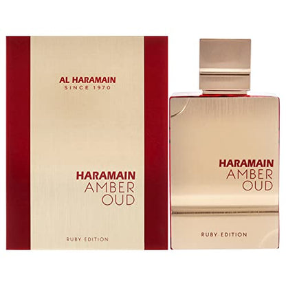 Al Haramain Amber Oud Ruby Edition Eau De Parfum Spray 60ml - Perfume Unisex Árabe de Larga Duración con Fragancia Ámbar Rica y Lujosa - imagen 1