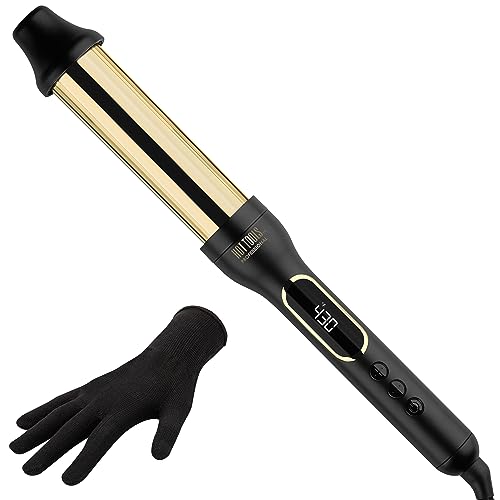 Hot Tools Pro Artist 24K Gold Curling Wand 2 en 1, 1-1 ½” | Estilos Múltiples con una Herramienta - imagen 1