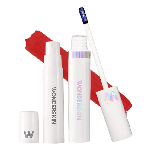 Wonderskin Wonder Blading Kit de Tinte Labial Peel Off y Revela - Tinte Labial Rojo de Larga Duración, Impermeable y a Prueba de Transferencia - imagen 2