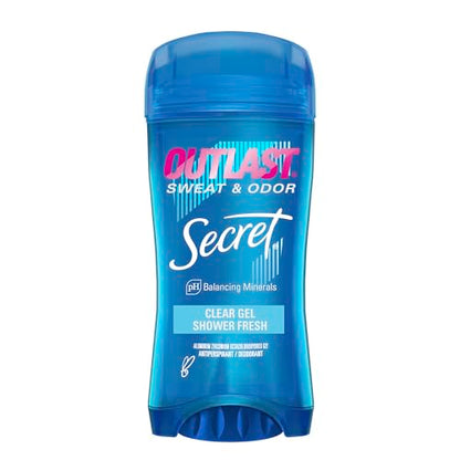 Desodorante Antitranspirante Secret Outlast para Mujeres, Protección contra Sudor y Olores 72 horas, Gel Transparente, Aroma Fresco, 2.6 oz - imagen 1