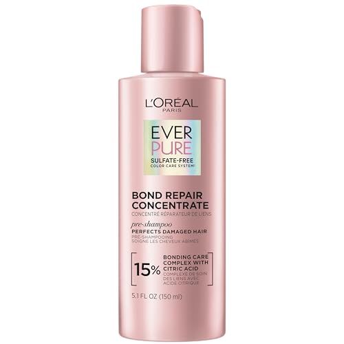 Tratamiento Pre-Champú Reparador de Cabello L'Oreal Paris EverPure, Sin Sulfatos, 5.1 Fl Oz, para Cabello Teñido, Decolorado o Dañado - imagen 1