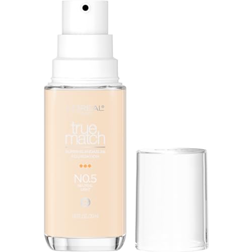 Base líquida L'Oreal Paris True Match Super-Blendable, cobertura media, tono N0.5, claro, 1 onza fluida - imagen 2
