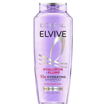 Champú Hidratante L'Oreal Paris Elvive Hyaluron Plump para Cabello Seco y Deshidratado, Infundido con Complejo de Ácido Hialurónico, Sin Parabenos, - imagen 3