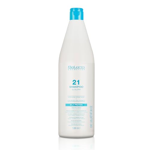Champú Hidratante Salerm 21 con Proteína de Seda - 1000 ml - para Cabello Seco y Dañado - Nutre, Repara y Revitaliza - Protección Térmica - imagen 2