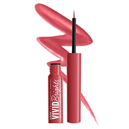Lápiz de Ojos Líquido NYX PROFESSIONAL MAKEUP Vivid Brights, Resistente a Manchas, Punta Precisa - Rojo Intenso - imagen 3