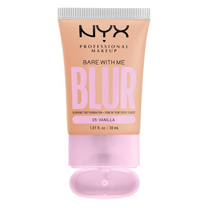 NYX PROFESSIONAL MAKEUP Bare With Me Blur Tinte de Piel Fond de Maquillaje con Matcha, Glicerina y Niacinamida - Vainilla - imagen 3