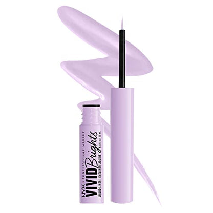 Delineador Líquido NYX PROFESSIONAL MAKEUP Vivid Brights, Resistente a Manchas con Punta Precisa - Rosa Lila - imagen 1