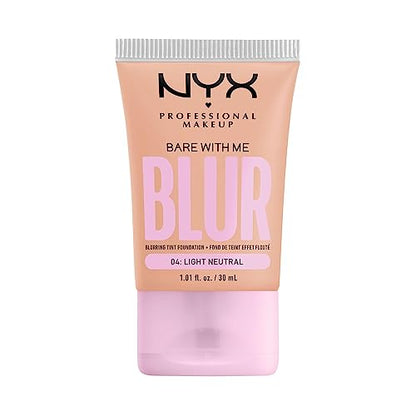 NYX PROFESSIONAL MAKEUP Bare With Me Blur Tinte de Piel Base de Maquillaje con Matcha, Glicerina y Niacinamida - Ligero Neutro - imagen 2
