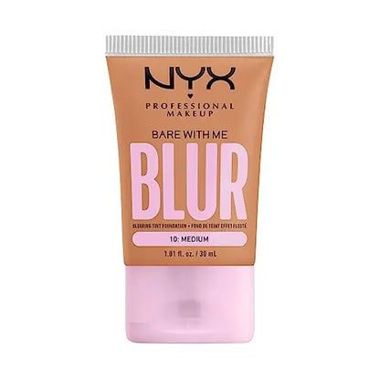 Base de Maquillaje NYX PROFESSIONAL MAKEUP Bare With Me Blur Skin Tint con Matcha, Glicerina y Niacinamida - Tono Medio - imagen 3