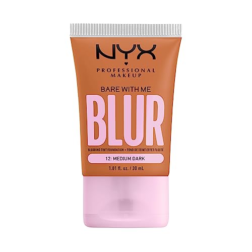 NYX PROFESSIONAL MAKEUP Bare With Me Blur Skin Tint Foundation con Matcha, Glicerina y Niacinamida - Tono Medio Oscuro - imagen 2