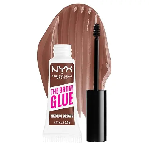 NYX PROFESSIONAL MAKEUP The Brow Glue Gel para Cejas Tinte de Fijación Extrema - Marrón Medio - imagen 1