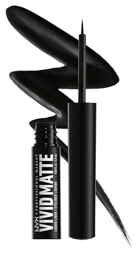 Lápiz de Ojos Líquido Vivid Matte NYX PROFESSIONAL MAKEUP, Resistente a Manchas con Punta Precisa - Negro - imagen 2
