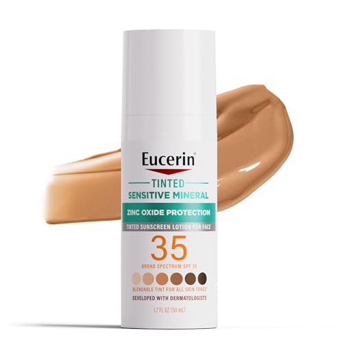 Eucerin Protector Solar Facial Tinte Mineral SPF 35, No Comedogénico, Protección Suave con Óxido de Zinc para Piel Sensible, 1.7 Fl Oz - imagen 1