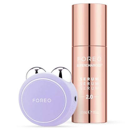 FOREO BEAR mini y Serum Serum Serum 1 Oz - Kit de inicio anti-envejecimiento - Dispositivo facial de microcorriente - Eliminador de papada - Cuidado - imagen 1
