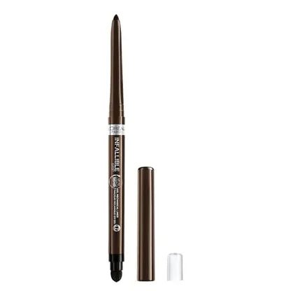 Lápiz de Eyeliner Mecánico L'Oreal Paris Infallible Grip, Resistente al Agua y a las Manchas, 36 Horas de Duración, Denim Marrón, 0.01 Oz - imagen 4