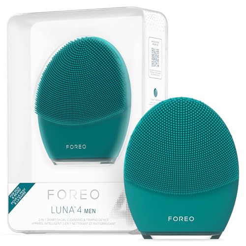 FOREO LUNA 4 MEN Face Cleansing Brush for Skin & Beard - Firming Massager - Anti Aging Face Care - Enhances Absorption - App-connected - USB-rechargea - imagen 1
