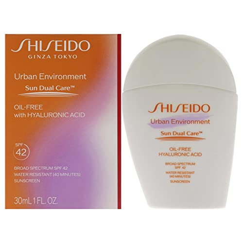 Protector Solar Shiseido Urban Environment Oil-Free SPF 42 - 30 mL - Hidratante, Matificante y Base de Maquillaje - Resistente al Agua por 40 Minutos - imagen 2