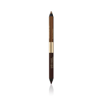 Lápiz de Eyeliner Duo Estée Lauder Smoke and Brighten, Waterproof y de Larga Duración, 0.03 Onzas, Chocolate Oscuro/Bronce Rico - imagen 1