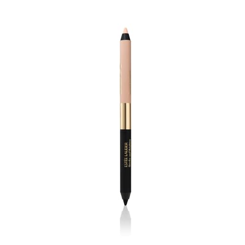 Lápiz de Eyeliner Duo Estée Lauder Smoke and Brighten, Waterproof y de Larga Duración, 0.03 Onzas, Noir/Cream - imagen 1