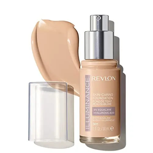 Base líquida Revlon Illuminance con ácido hialurónico, fórmula hidratante y nutritiva, cobertura media, 301 Beige Frío, 1 fl oz - imagen 1