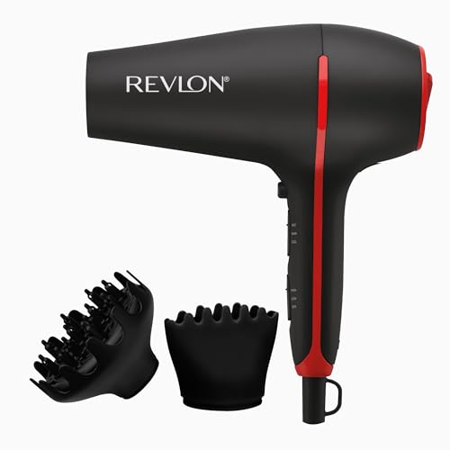Secador de Pelo REVLON SmoothStay Infundido con Aceite de Coco con Difusor y Concentrador - Secador Iónico Cerámico de 1875W para Control de Frizz, - imagen 2