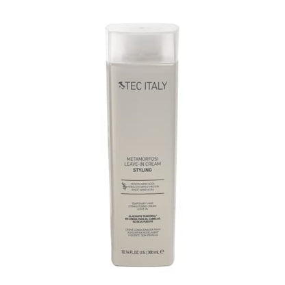 Crema de Estilo Leave In Tec Italy Metamorfosi para Cabello Rizado y Ondulado, Protección Térmica, Control de Frizz, Hidratación, 14 fl oz (300 ml) - imagen 1