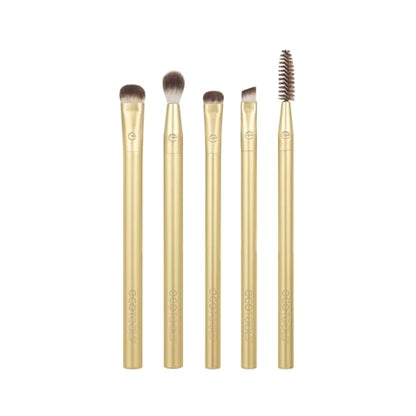 Juego de Brochas de Maquillaje EcoTools Precious Metals para Ojos, Set de 5 Piezas, Brochas de Precisión para Sombra, Cejas y Delineador, Sostenible - imagen 3
