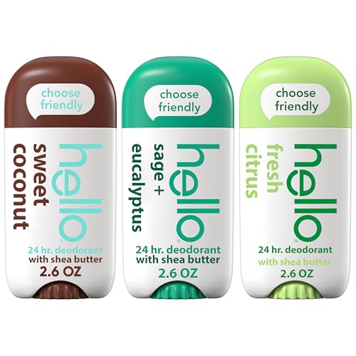 Paquete Variado de Desodorantes hello (Coco Dulce, Cítricos Frescos, Salvia Blanca) para Mujeres y Hombres, Sin Aluminio, Sin Bicarbonato, Sin - imagen 2