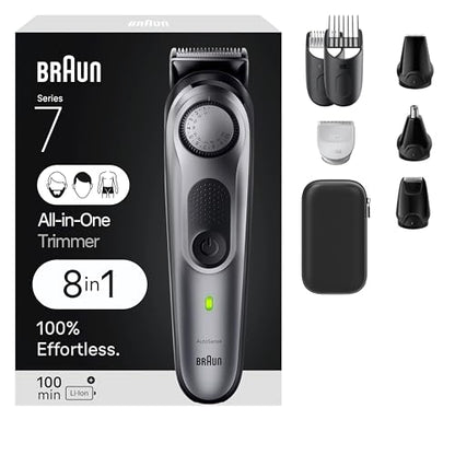 Kit de Estilo Todo en Uno Braun Series 7 7410, Recortadora 8 en 1 para Hombres con Recortadora de Barba, Recortadora Corporal, Cortapelos, Cuchilla - imagen 1