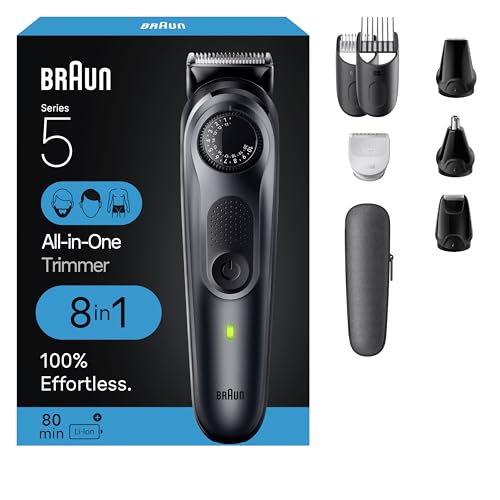 Kit de Estilo Todo en Uno Braun Series 5 5471, Recortadora 8 en 1 para Hombre con Recortadora de Barba, Recortadora Corporal, Cortapelos y Más, - imagen 4
