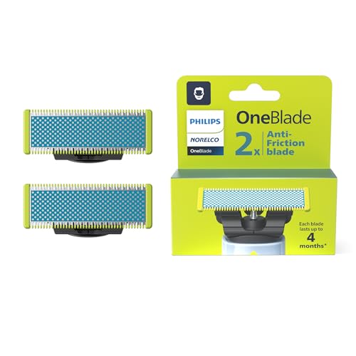 Cuchilla de Repuesto Philips Norelco OneBlade Anti Fricción, Acero Inoxidable Duradero, Para Afeitadora y Recortadora OneBlade, Paquete de 2, QP225/80 - imagen 2
