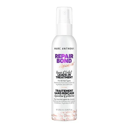 Tratamiento Acondicionador Sin Enjuague Marc Anthony Bond Repair para Cabello Seco y Dañado - Humectante Profundo que Reduce Quiebras y Frizz - imagen 2