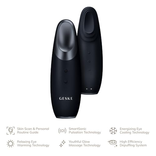 GESKE SmartAppGuided™ Masajeador de Ojos Térmico y Frío | 6 en 1 | Combate Ojeras y Bolsas | Refresca Párpados Caídos | Antiestrés y Relajación | - imagen 3