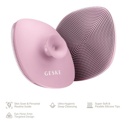 Cepillo Facial Profesional GESKE SmartAppGuided 4 en 1 | Mango de Silicona Suave para Limpieza Suave | Cuidado de la Piel - imagen 4