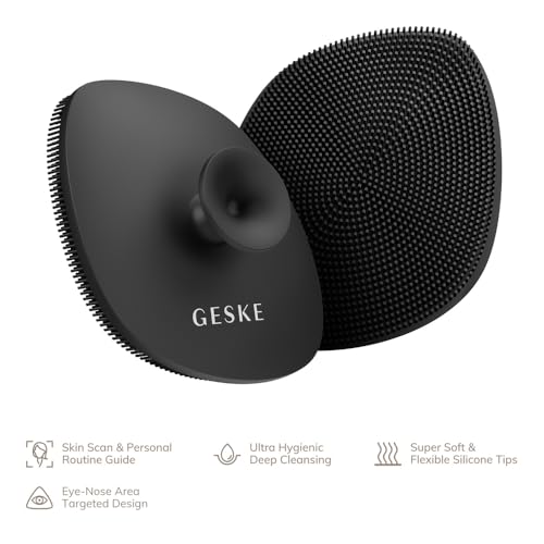Cepillo Facial GESKE SmartAppGuided™ | 4 en 1 | Cepillo Profesional de Limpieza Facial con Mango | Cepillo Suave de Silicona para Cuidado de la Piel - imagen 1