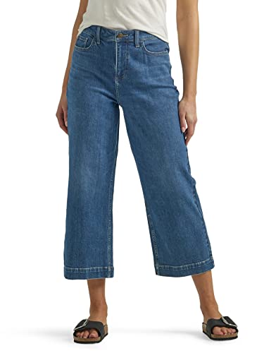 Lee Women's Legendary High Rise Wide Leg Crop Jean Shadow Veil 12 - imagen 4