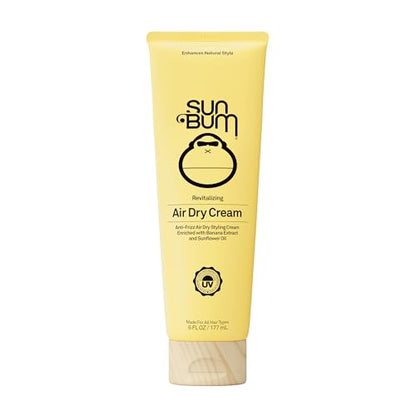 Crema Revitalizante para Secado al Aire Sun Bum - Crema para Estilo Antifrizz con Extracto de Plátano y Aceite de Girasol - Vegana - Sin Parabenos - - imagen 1