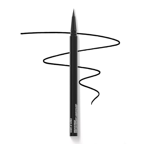 wet n wild Mega Last Delineador Líquido Breakup Proof - Cepillo Ultra Fino, Impermeable, de Larga Duración - Libre de Crueldad y Vegano - Negro Ultra - imagen 4