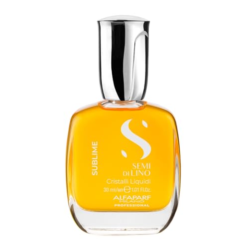 ALFAPARF MILANO Semi di Lino Cristalli Liquidi Aceite para el Cabello con Protección Térmica - Suero Antifrizz - Brillo Brillante - Vitamina E para - imagen 1