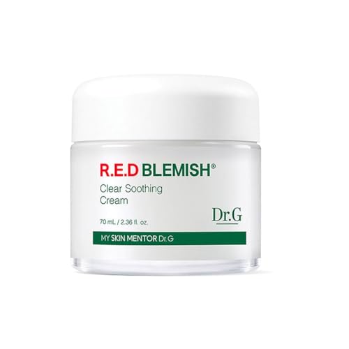 Crema Soothing Dr. G R.E.D. Blemish Clear - Hidratante Coreano para el Enrojecimiento - Alivia el Acné e Irritación - Con Centella Asiatica - 2.36 fl - imagen 4