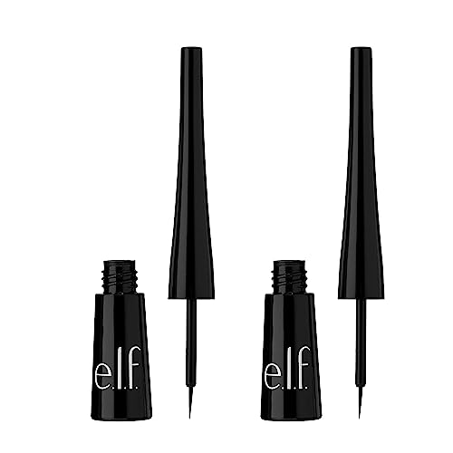 e.l.f. Delineador Líquido Experto, Alta Pigmentación, Extra Fino, Larga Duración, Vegano y Libre de Crueldad, Negro Intenso, 0.14 oz, 2 unidades - imagen 1