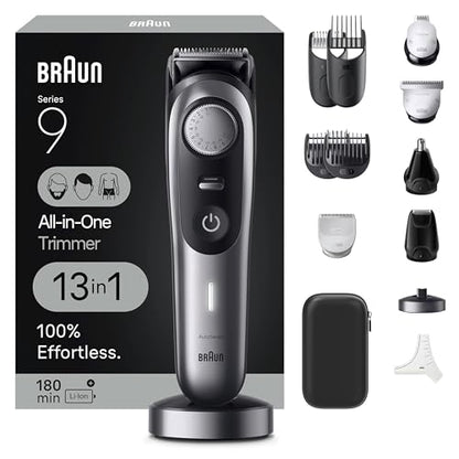 Braun Series 9 All-in-One Multi Grooming Kit for Men, 13-in-1 Beard Trimmer, Body Groomer, Hair Clipper and Manscaping for Face & Body, 9440 - imagen 1