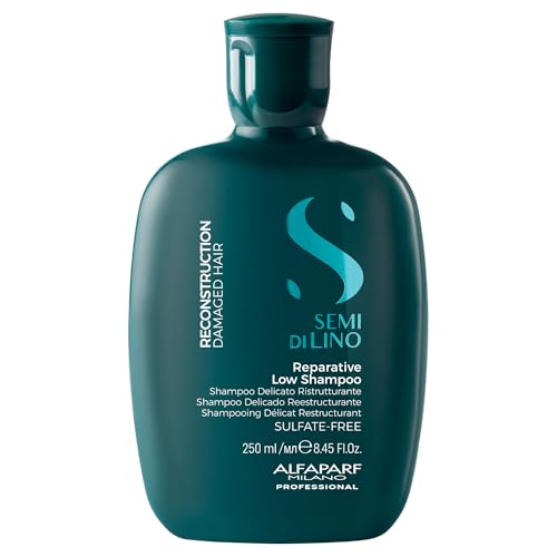Champú Reparador ALFAPARF MILANO Semi di Lino para Cabello Dañado - Libre de Sulfatos, SLES, Parabenos y Parafina - Seguro para Cabello Tratado con - imagen 3