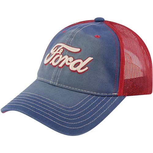 Gorra Ford Truck, Gorro de Malla Ajustable Snapback con Visera Curvada, Azul, Talla Única - imagen 4