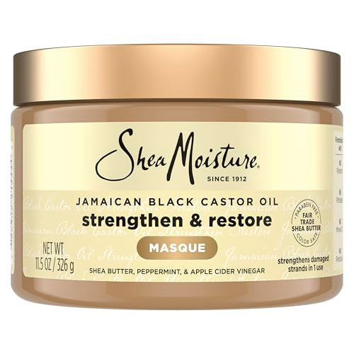 Mascarilla Tratamiento SheaMoisture con Aceite de Ricino Negro Jamaicano para Cabello Seco, Sin Parabenos, 11.5 oz - imagen 2