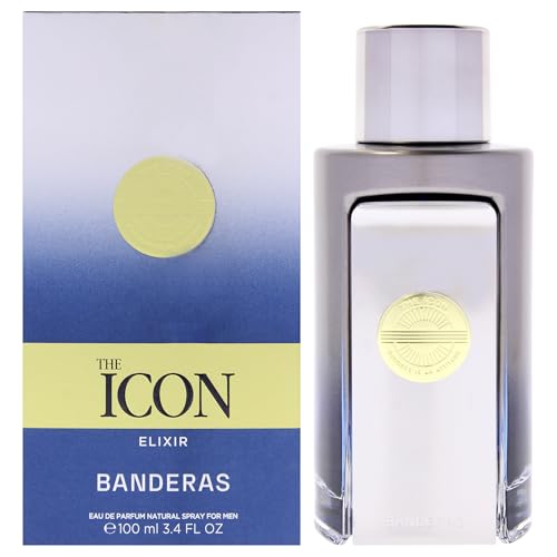 Banderas Antonio The Icon Elixir Eau de Parfum para Hombre - Fragancia Duradera - Aroma Fresco, Elegante y Sexy - Notas Especiadas, Marinas y - imagen 4