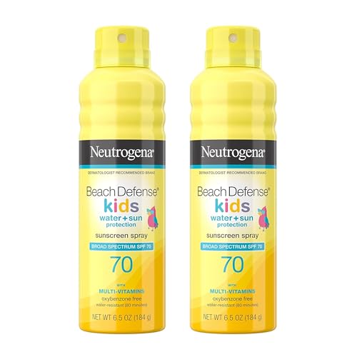 Neutrogena Beach Defense Protector Solar en Spray para Niños SPF 70, Resistente al Agua, Protección de Amplio Espectro, Sin Oxybenzona, Secado - imagen 4